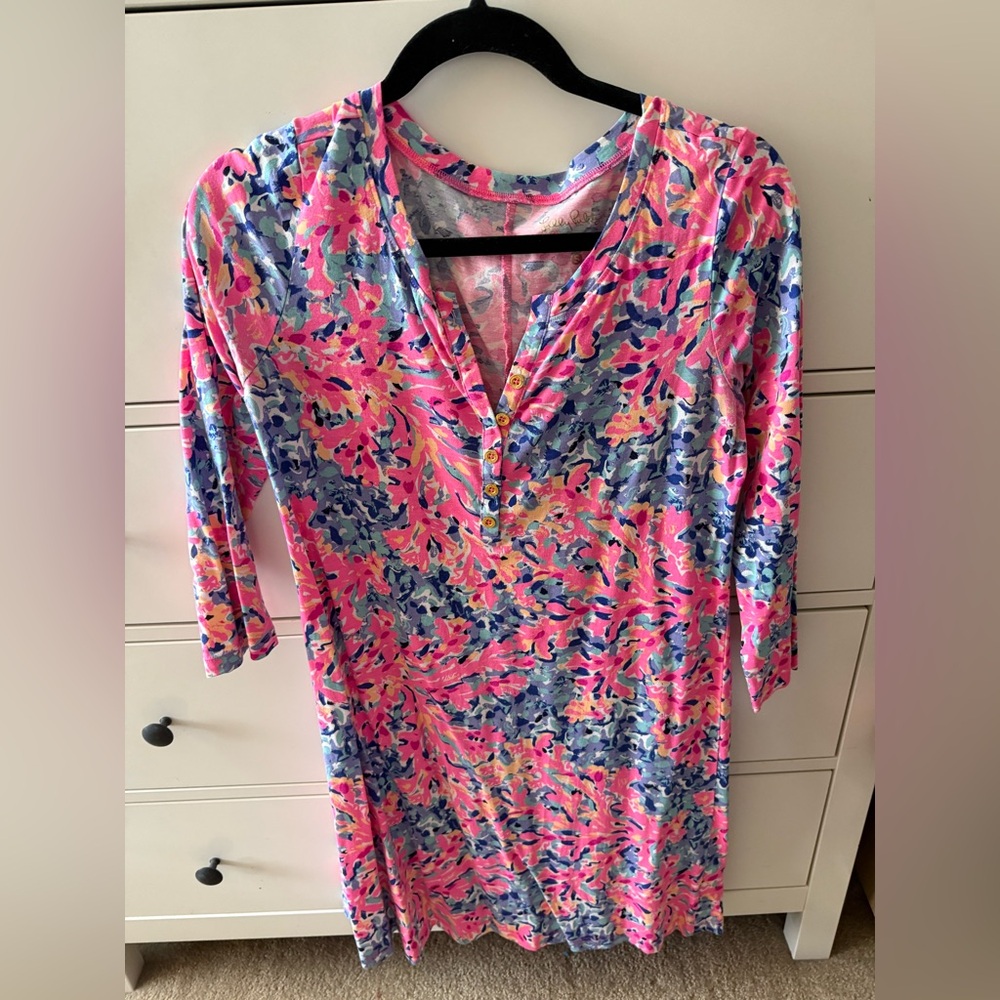 Lilly Pulitzer Pink and Blue Patterned Top